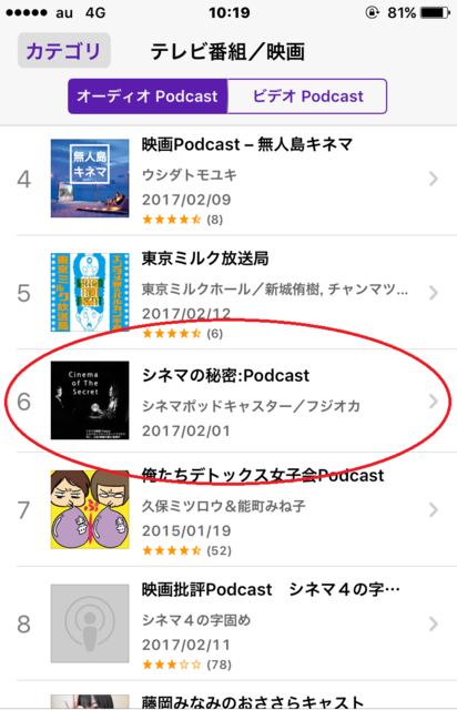 ポッドキャストランキング第六位.png